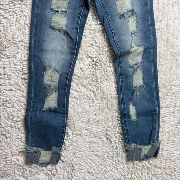 Distressed Blue Jeans for Women - Picture 3 of 6